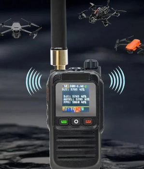 Drone Detector 3 language Handheld 30MHz-6.4GHz Ultra large gamme batterie 6000mah intégrée pour divers UAV Détection précise